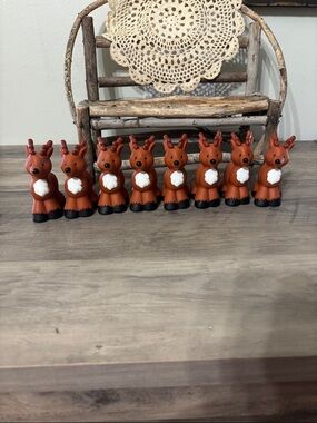 VINTAGE FISHER PRICE TWAS THE NIGHT BEFORE CHRISTMAS SET OF 8 REINDEER ONLY 2004